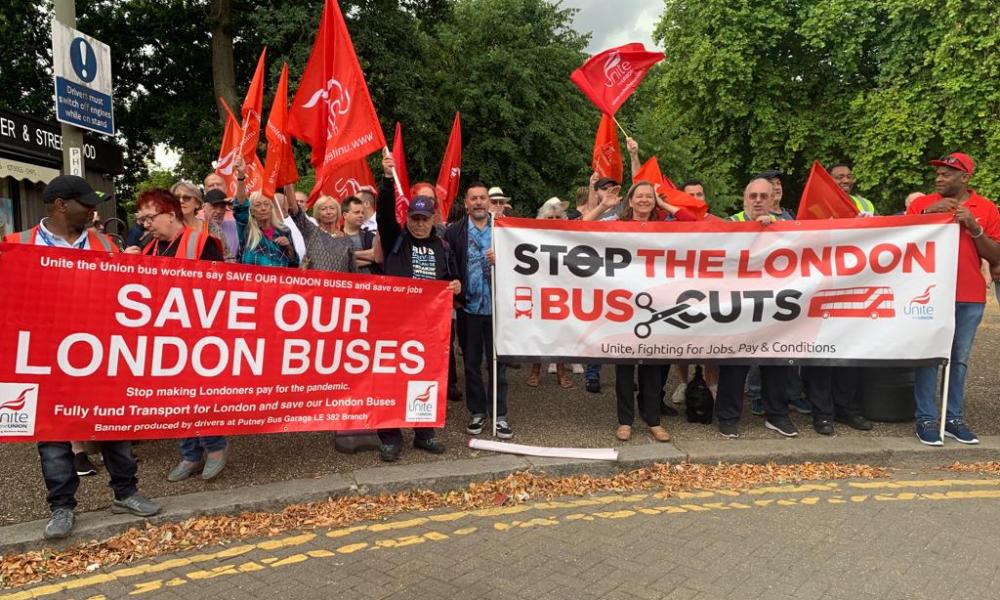 Unite warns London-wide strikes on the cards unless bus cuts’ threat removed